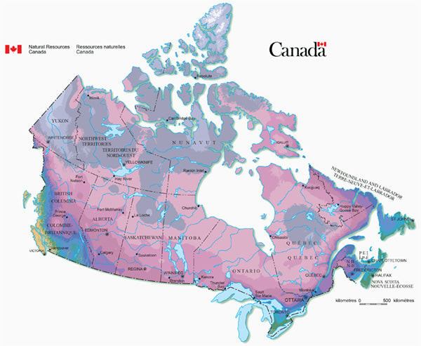 Canada hardiness zone map